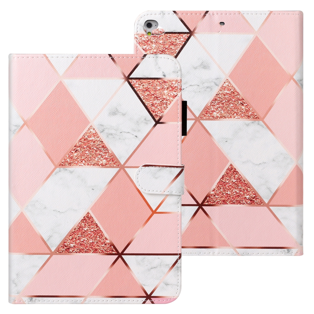 For iPad Air 2 Cross Texture Painted Horizontal Leather Case with Sleep / Wake-up Function & Card Slot & Holder & Wallet(Pink Marble) For iPad Air 2 Cross Texture Painted Horizontal Leather Case with Sleep / Wake-up Function & Card Slot & Holder & Wallet(Pink Marble)