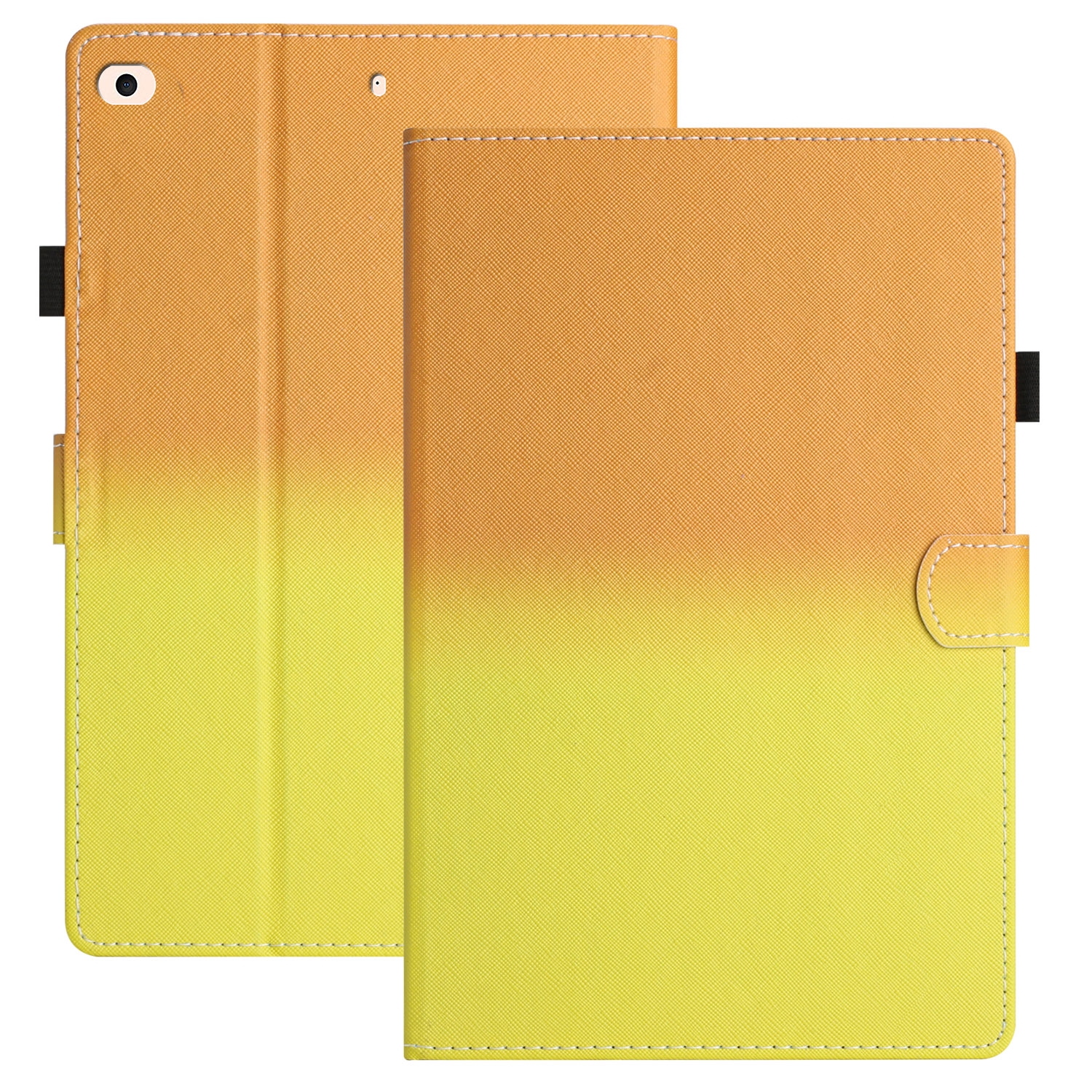 For iPad mini 5 / 4 / 3 / 2 / 1 Stitching Gradient Leather Tablet Case(Orange Yellow) For iPad mini 5 / 4 / 3 / 2 / 1 Stitching Gradient Leather Tablet Case(Orange Yellow)