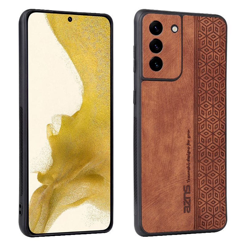 For Samsung Galaxy S21+ 5G AZNS 3D Embossed Skin Feel Phone Case(Brown) For Samsung Galaxy S21+ 5G AZNS 3D Embossed Skin Feel Phone Case(Brown)