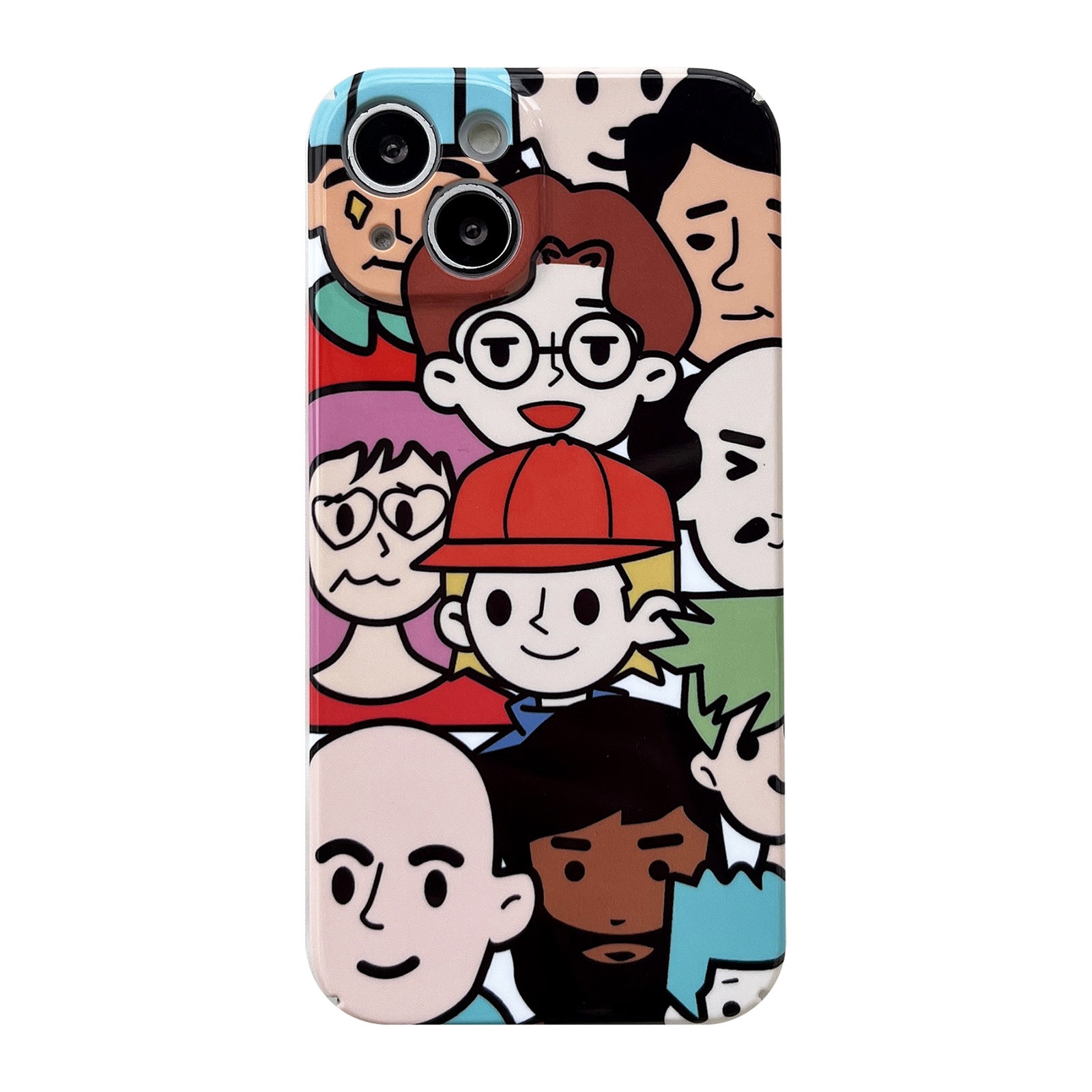 For iPhone 14 Plus Precise Hole Glossy PC Phone Case(Color Emoji) For iPhone 14 Plus Precise Hole Glossy PC Phone Case(Color Emoji)