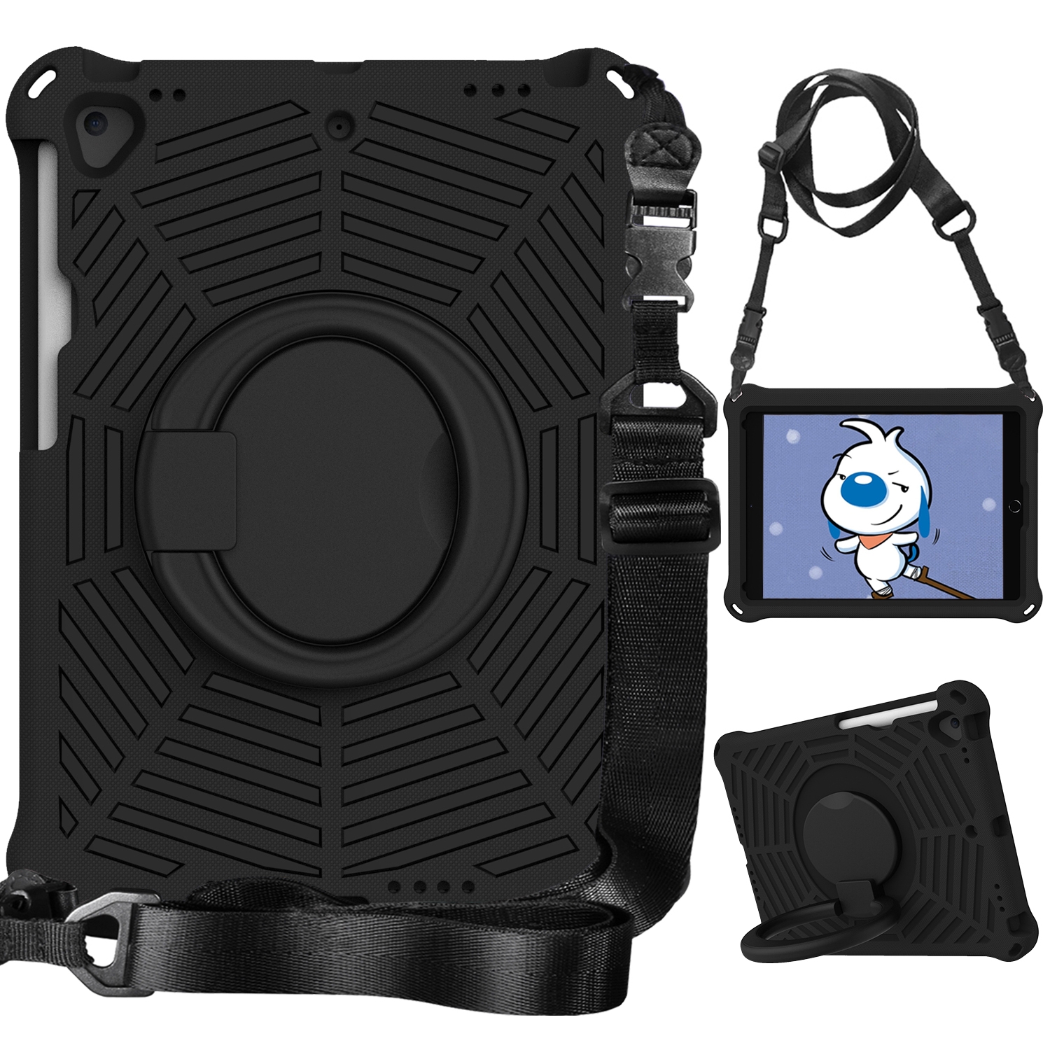 Spider King Silicone Protective Tablet Case For iPad 10.2 2021 / 2021 / 2019(Black) Spider King Silicone Protective Tablet Case For iPad 10.2 2021 / 2021 / 2019(Black)