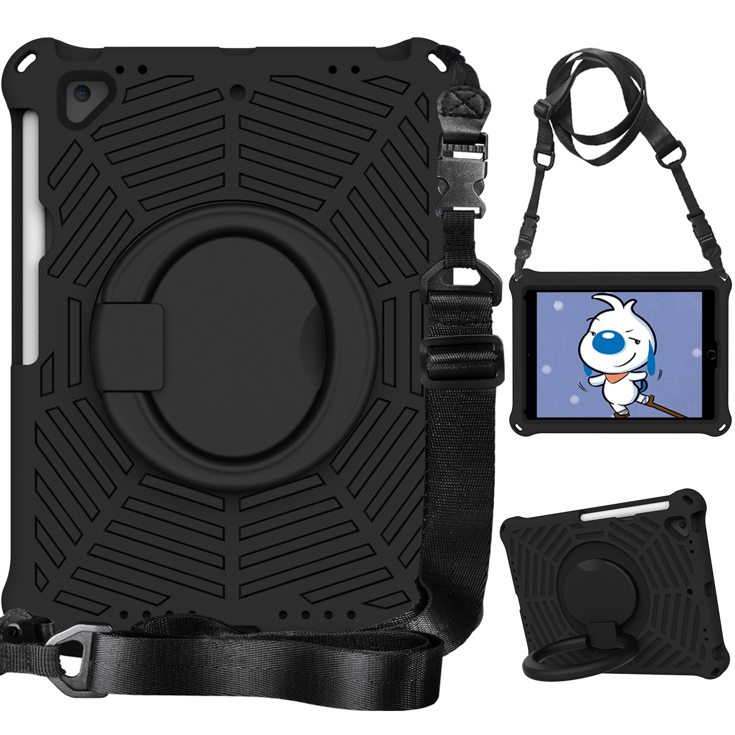 Spider King Silicone Protective Tablet Case For iPad 9.7 2018 / 2017(Black) Spider King Silicone Protective Tablet Case For iPad 9.7 2018 / 2017(Black)