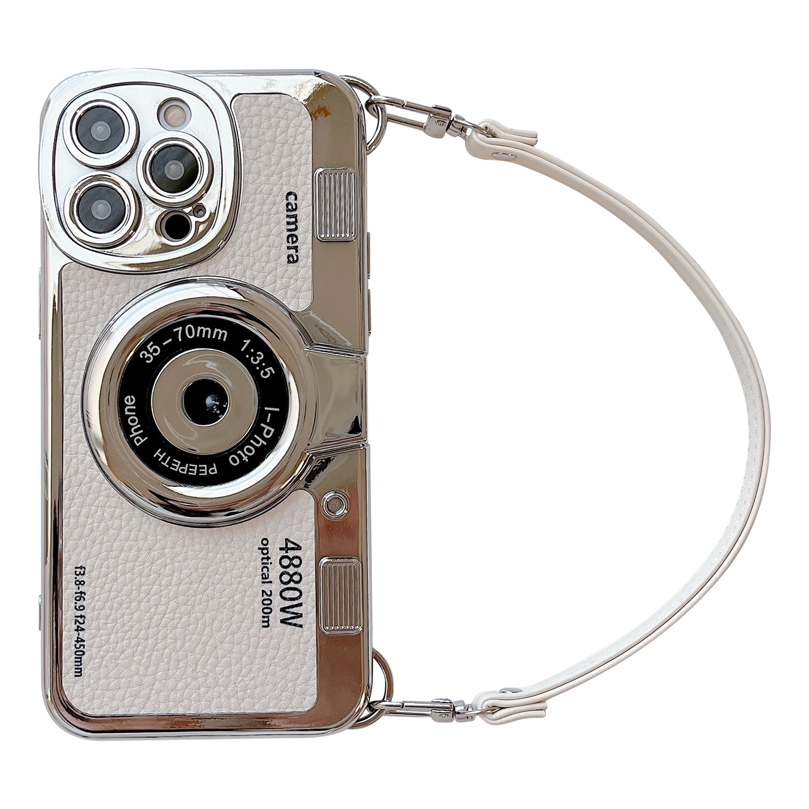 For iPhone 14 Plus Camera Style Phone Case(White) For iPhone 14 Plus Camera Style Phone Case(White)