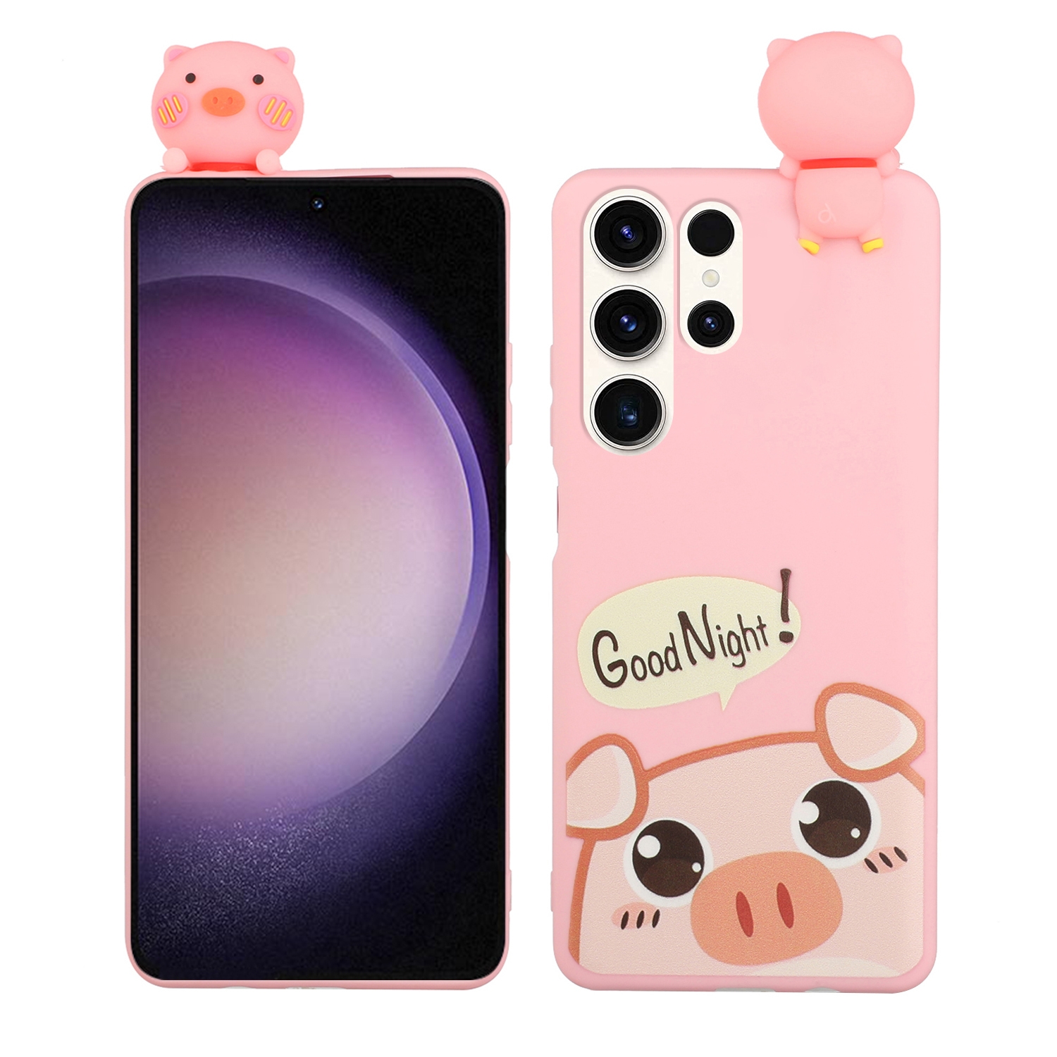 For Samsung Galaxy S23 Ultra 5G Shockproof Cartoon TPU Phone Case(Cute Pig) For Samsung Galaxy S23 Ultra 5G Shockproof Cartoon TPU Phone Case(Cute Pig)