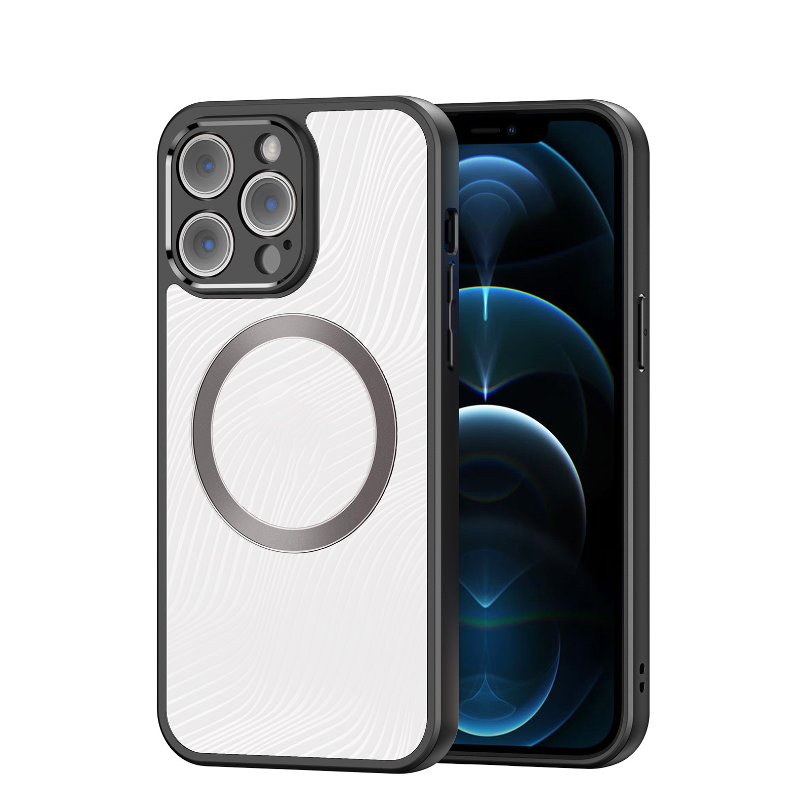 For iPhone 12 Pro DUX DUCIS Aimo Mag Series TPU + PC MagSafe Frosted Feel Phone Case(Black)