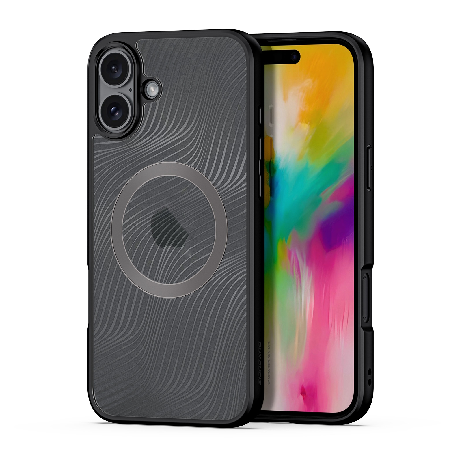 For iPhone 16 Plus DUX DUCIS Aimo Mag Series TPU + PC MagSafe Frosted Feel Phone Case(Black) For iPhone 16 Plus DUX DUCIS Aimo Mag Series TPU + PC MagSafe Frosted Feel Phone Case(Black)