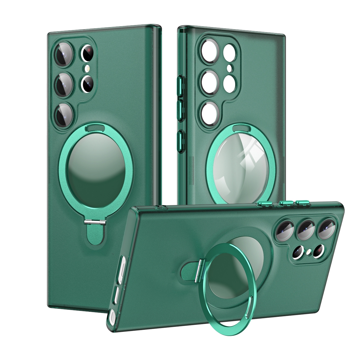 For Samsung Galaxy S23 Ultra 5G MagSafe Magnetic Multifunctional Holder Phone Case(Green) For Samsung Galaxy S23 Ultra 5G MagSafe Magnetic Multifunctional Holder Phone Case(Green)
