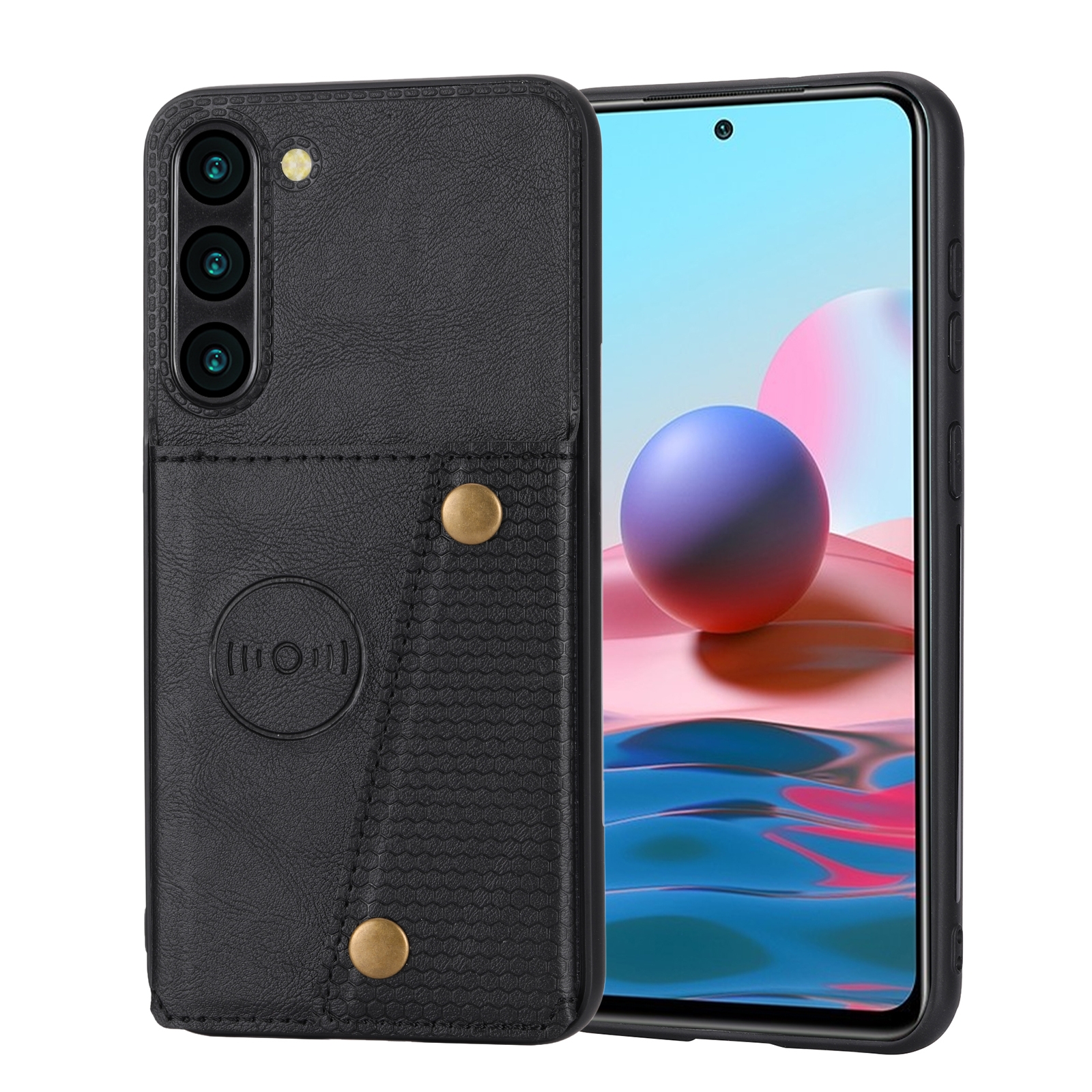 For Samsung Galaxy S23 5G Double Buckle Magnetic Phone Case(Black) For Samsung Galaxy S23 5G Double Buckle Magnetic Phone Case(Black)