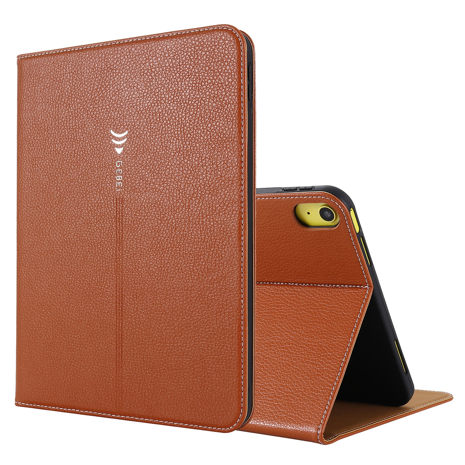 For iPad 10th Gen 10.9 2022 GEBEI Silk Texture Flip Tablet Leather Case(Brown) For iPad 10th Gen 10.9 2022 GEBEI Silk Texture Flip Tablet Leather Case(Brown)