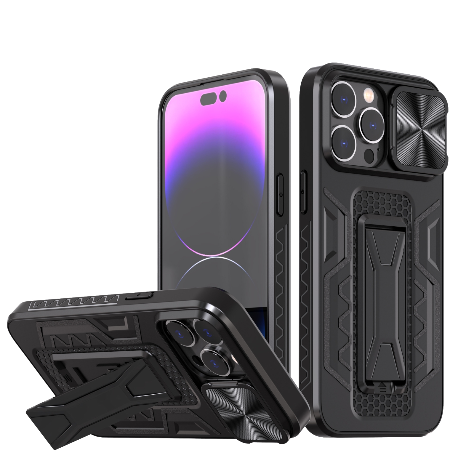 For iPhone 14 Pro Max Sliding Camera Cover Design Phone Case(Black) For iPhone 14 Pro Max Sliding Camera Cover Design Phone Case(Black)