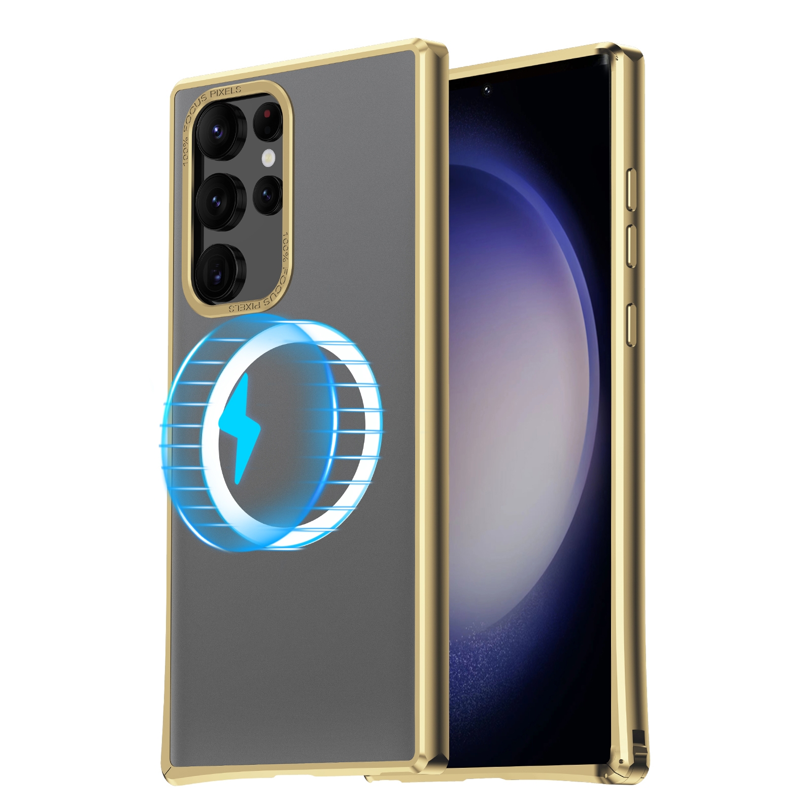 For Samsung Galaxy S21 Ultra 5G MagSafe Magnetic PC Phone Case(Gold) For Samsung Galaxy S21 Ultra 5G MagSafe Magnetic PC Phone Case(Gold)