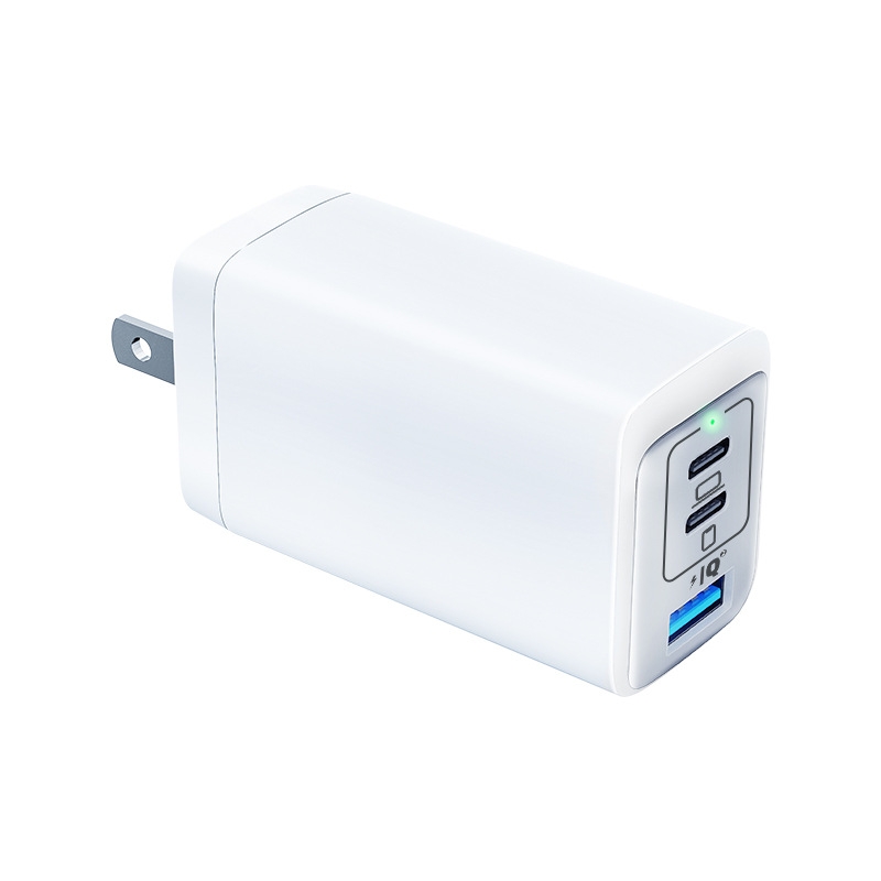 65W Dual PD USB-C / Type-C + USB 3-Port Gan Fast Charging Charger, Plug:US Plug(White) 65W Dual PD USB-C / Type-C + USB 3-Port Gan Fast Charging Charger, Plug:US Plug(White)