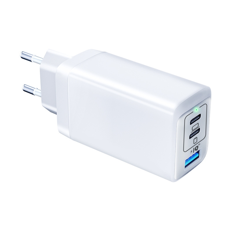 65W Dual PD USB-C / Type-C + USB 3-Port Gan Fast Charging Charger, Plug:EU Plug(White) 65W Dual PD USB-C / Type-C + USB 3-Port Gan Fast Charging Charger, Plug:EU Plug(White)