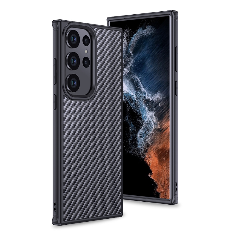 For Samsung Galaxy S23 Ultra 5G wlons Magsafe Carbon Fiber Kevlar TPU Phone Case(Black) For Samsung Galaxy S23 Ultra 5G wlons Magsafe Carbon Fiber Kevlar TPU Phone Case(Black)
