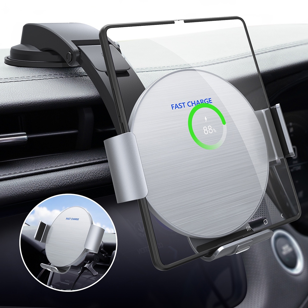 For Samsung Galaxy Z Fold4 / 3 S9 Dual Coil Car Phone Holder Wireless Charger For Samsung Galaxy Z Fold4 / 3 S9 Dual Coil Car Phone Holder Wireless Charger