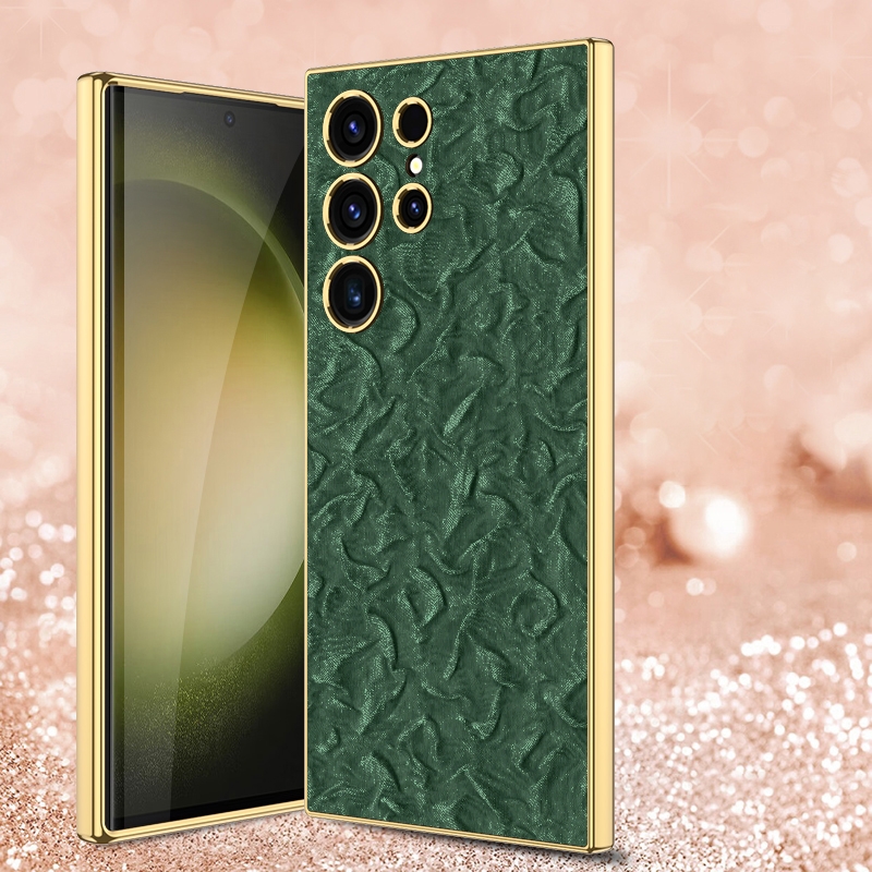 For Samsung Galaxy S23 Ultra 5G GKK Electroplating Fabric Phone Case(Green) For Samsung Galaxy S23 Ultra 5G GKK Electroplating Fabric Phone Case(Green)