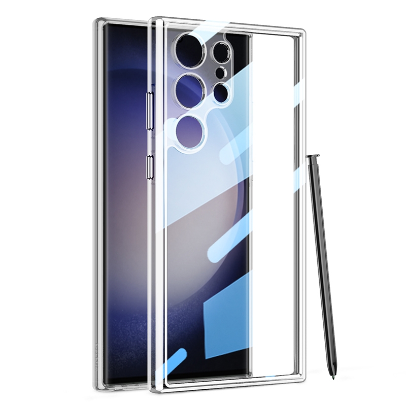 For Samsung Galaxy S23 Ultra 5G GKK Space Frame Transparent PC+TPU Phone Case(Transparent) For Samsung Galaxy S23 Ultra 5G GKK Space Frame Transparent PC+TPU Phone Case(Transparent)