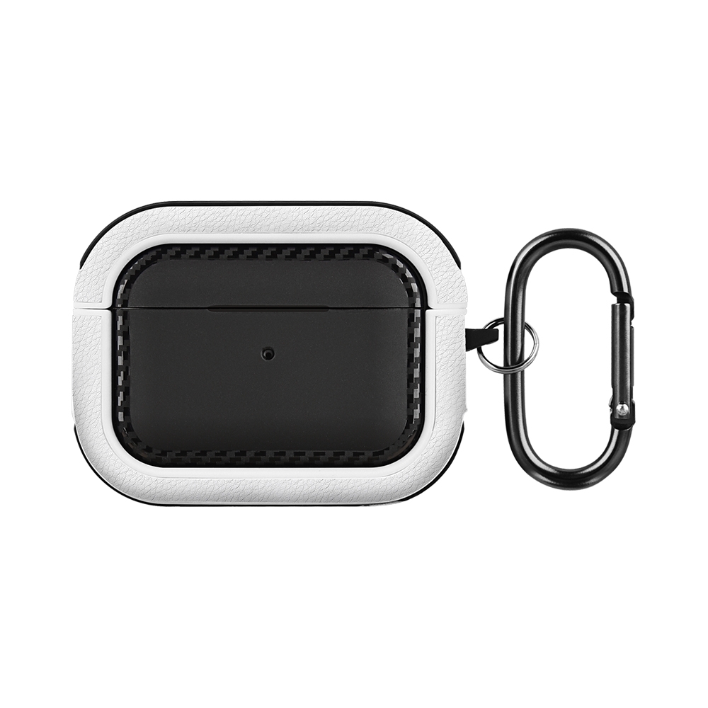 For AirPods Pro Leather Texture Earphone Protective Case(Black White) For AirPods Pro Leather Texture Earphone Protective Case(Black White)