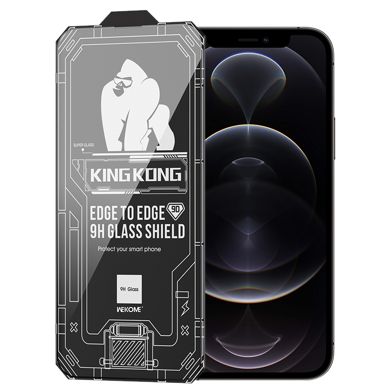For iPhone 12 Pro WK WTP-066 King Kong Vacha 9D Curved HD Tempered Glass Film(Black) For iPhone 12 Pro WK WTP-066 King Kong Vacha 9D Curved HD Tempered Glass Film(Black)