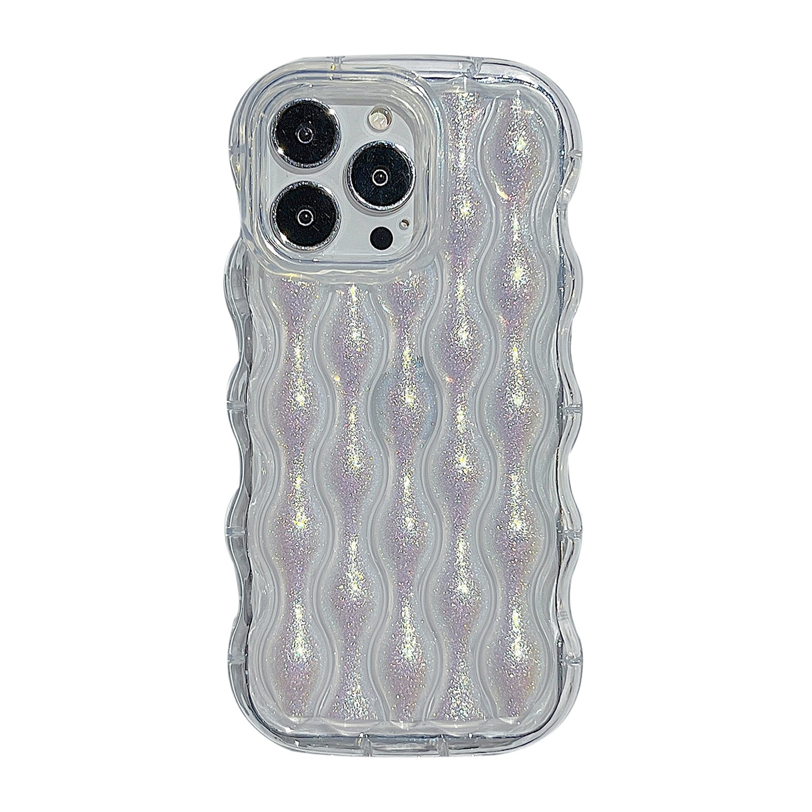 For iPhone 13 Pro Wavy Chameleon TPU Phone Case(Silver) For iPhone 13 Pro Wavy Chameleon TPU Phone Case(Silver)