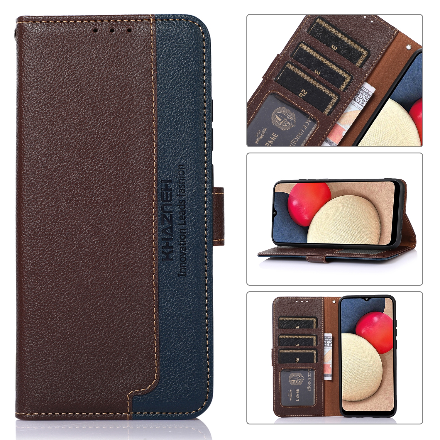 For Samsung Galaxy S24 Ultra 5G KHAZNEH Litchi Texture Leather RFID Phone Case(Brown) For Samsung Galaxy S24 Ultra 5G KHAZNEH Litchi Texture Leather RFID Phone Case(Brown)