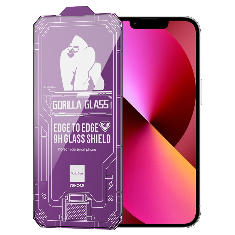 For iPhone 13 WK WTP-068 King Kong Vacha Corning 9D Curved HD Tempered Glass Film(Black) For iPhone 13 WK WTP-068 King Kong Vacha Corning 9D Curved HD Tempered Glass Film(Black)