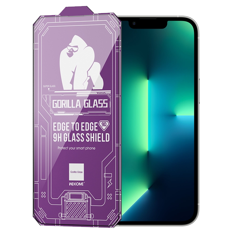 For iPhone 13 Pro Max WK WTP-068 King Kong Vacha Corning 9D Curved HD Tempered Glass Film(Black) For iPhone 13 Pro Max WK WTP-068 King Kong Vacha Corning 9D Curved HD Tempered Glass Film(Black)