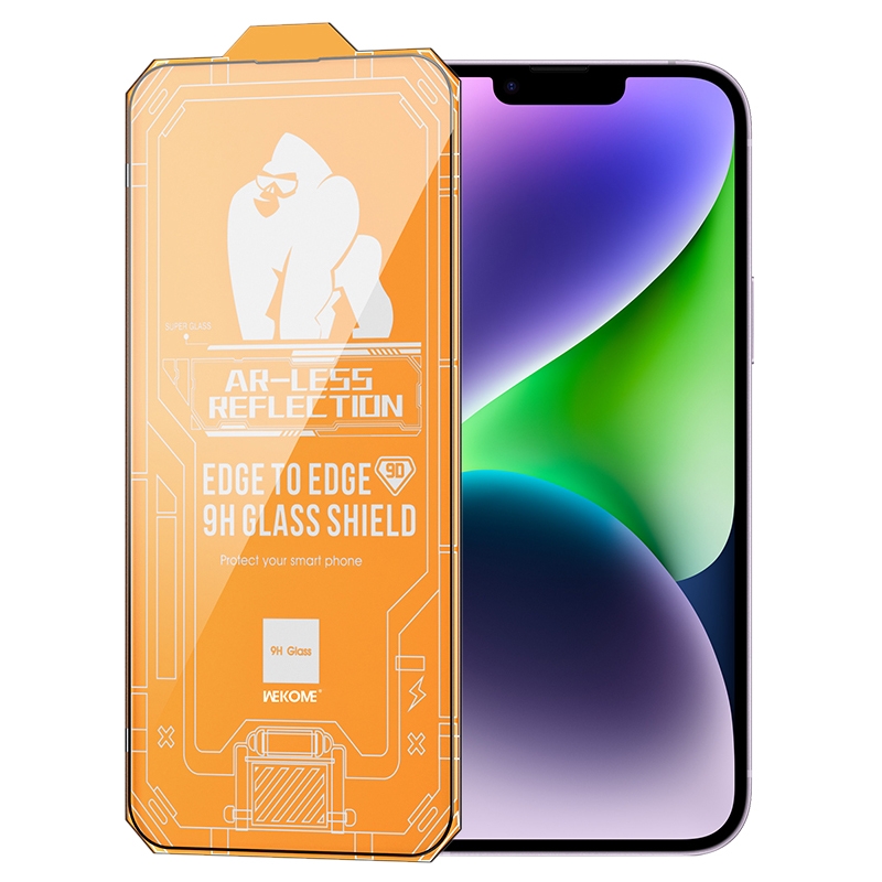 For iPhone 14 WK WTP-069 King Kong Vacha 9D Curved AR HD Tempered Glass Film(Black) For iPhone 14 WK WTP-069 King Kong Vacha 9D Curved AR HD Tempered Glass Film(Black)