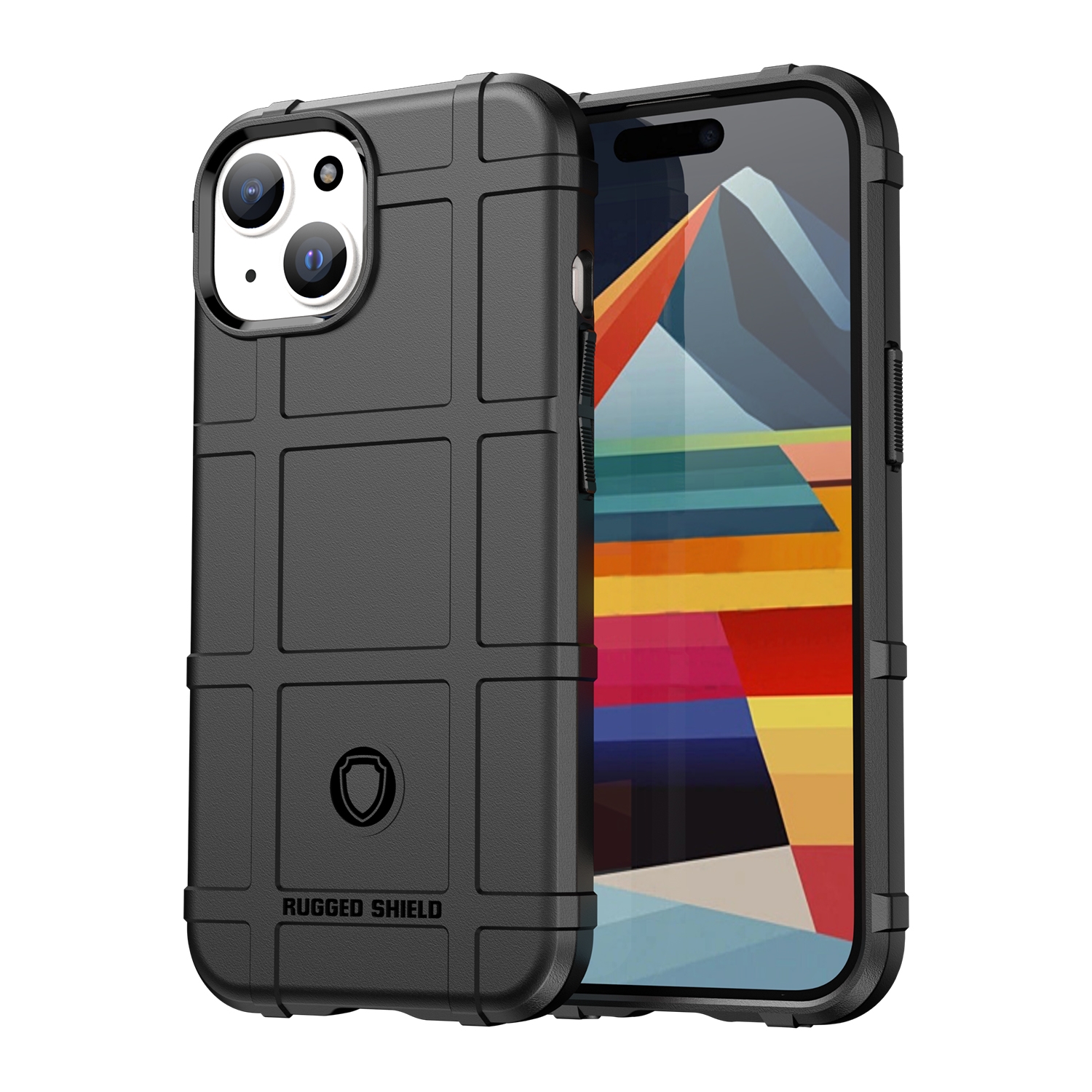 For iPhone 15 Full Coverage Shockproof TPU Phone Case(Black) For iPhone 15 Full Coverage Shockproof TPU Phone Case(Black)