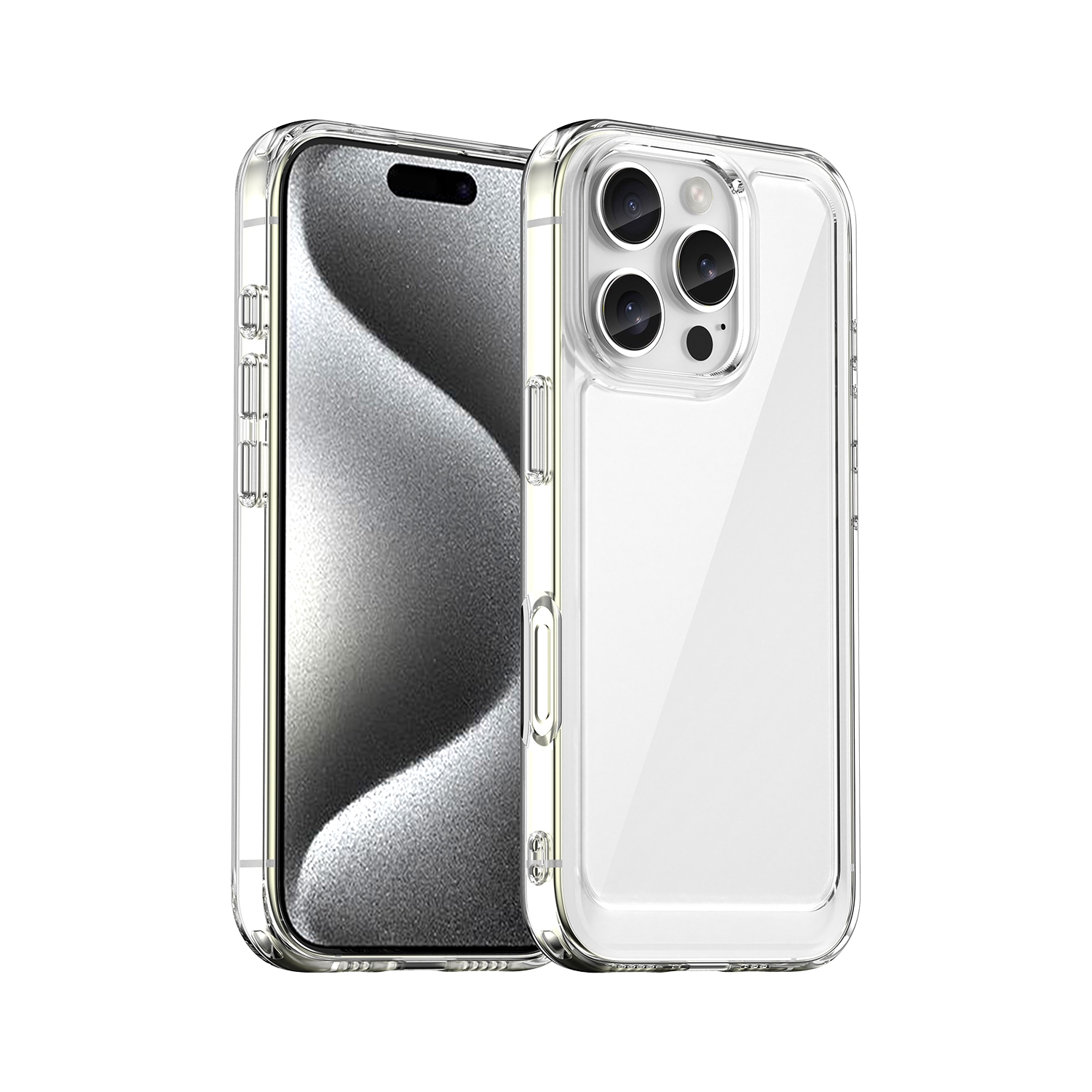 For iPhone 16 Pro Colorful Series Acrylic + TPU Phone Case(Transparent) For iPhone 16 Pro Colorful Series Acrylic + TPU Phone Case(Transparent)