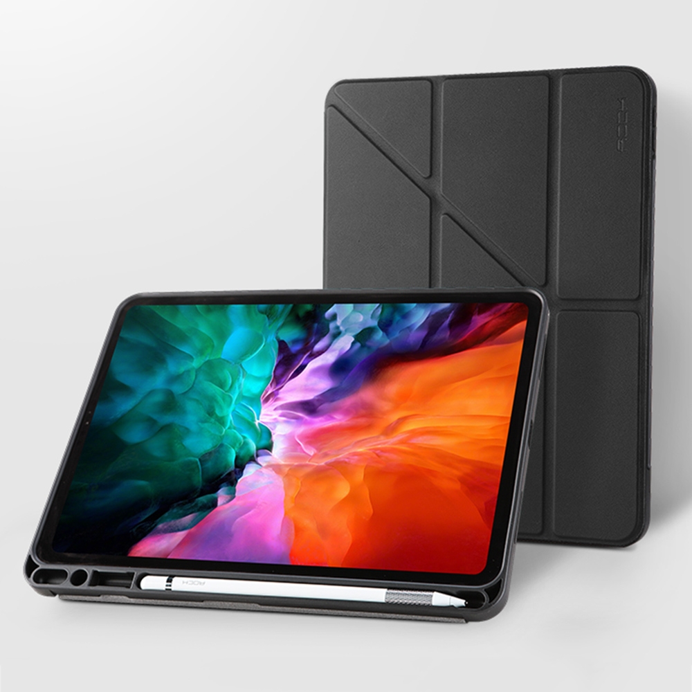 For iPad Pro 11 (2020) ROCK Touch Series PC + TPU Horizontal Flip Tablet Case with Holder & Pen Slot & Sleep / Wake-up Function(Black) For iPad Pro 11 (2020) ROCK Touch Series PC + TPU Horizontal Flip Tablet Case with Holder & Pen Slot & Sleep / Wake-up Function(Black)
