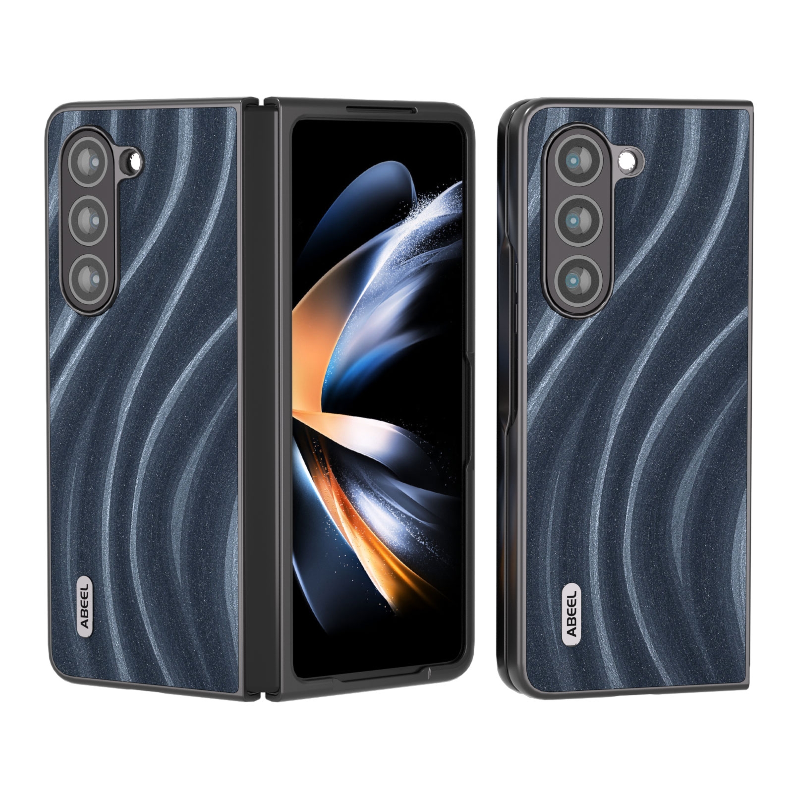 For Samsung Galaxy Z Fold5 ABEEL Galactic Pattern Protective Phone Case(Blue) For Samsung Galaxy Z Fold5 ABEEL Galactic Pattern Protective Phone Case(Blue)