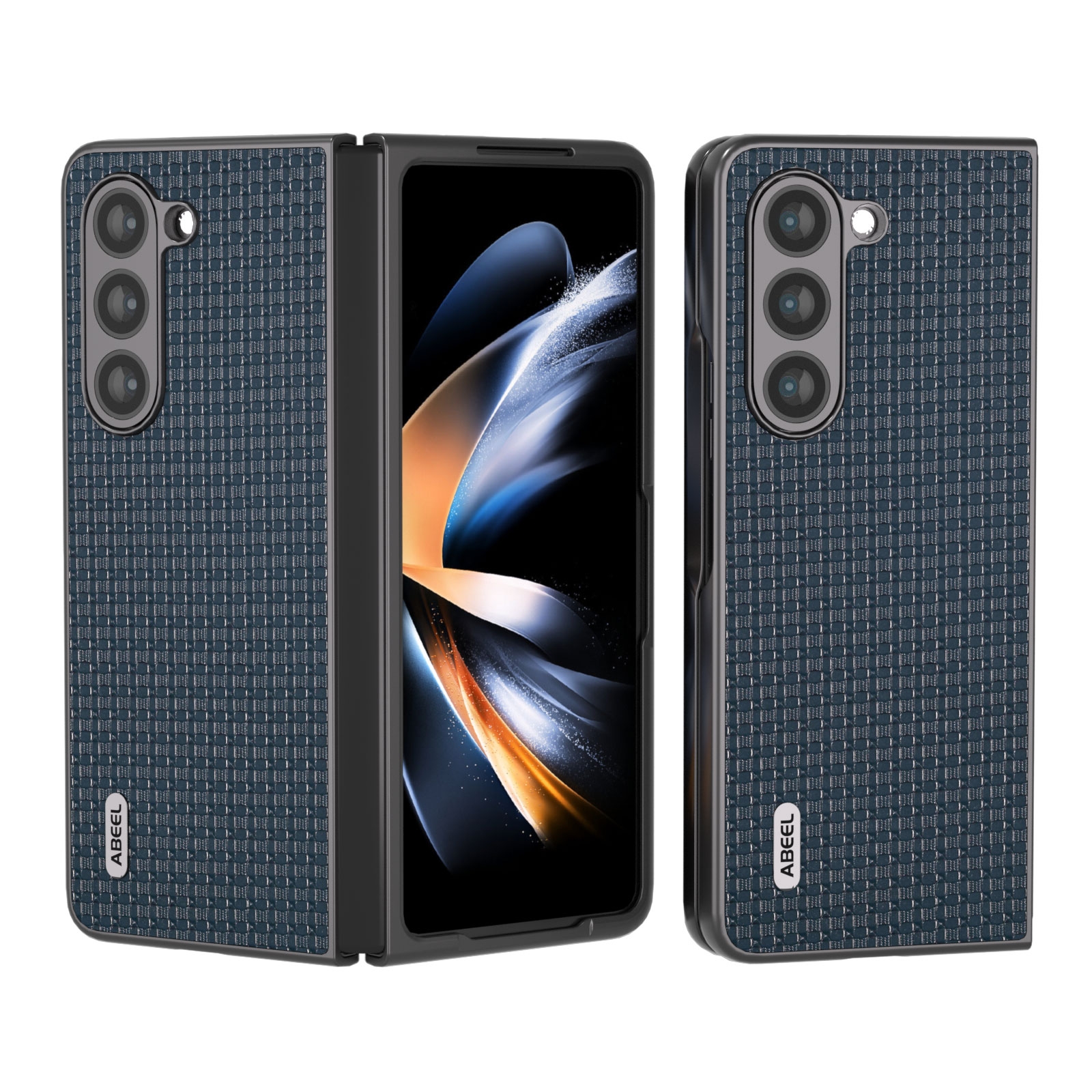 For Samsung Galaxy Z Fold5 ABEEL Genuine Leather Luxury Series Phone Case(Royal Blue) For Samsung Galaxy Z Fold5 ABEEL Genuine Leather Luxury Series Phone Case(Royal Blue)