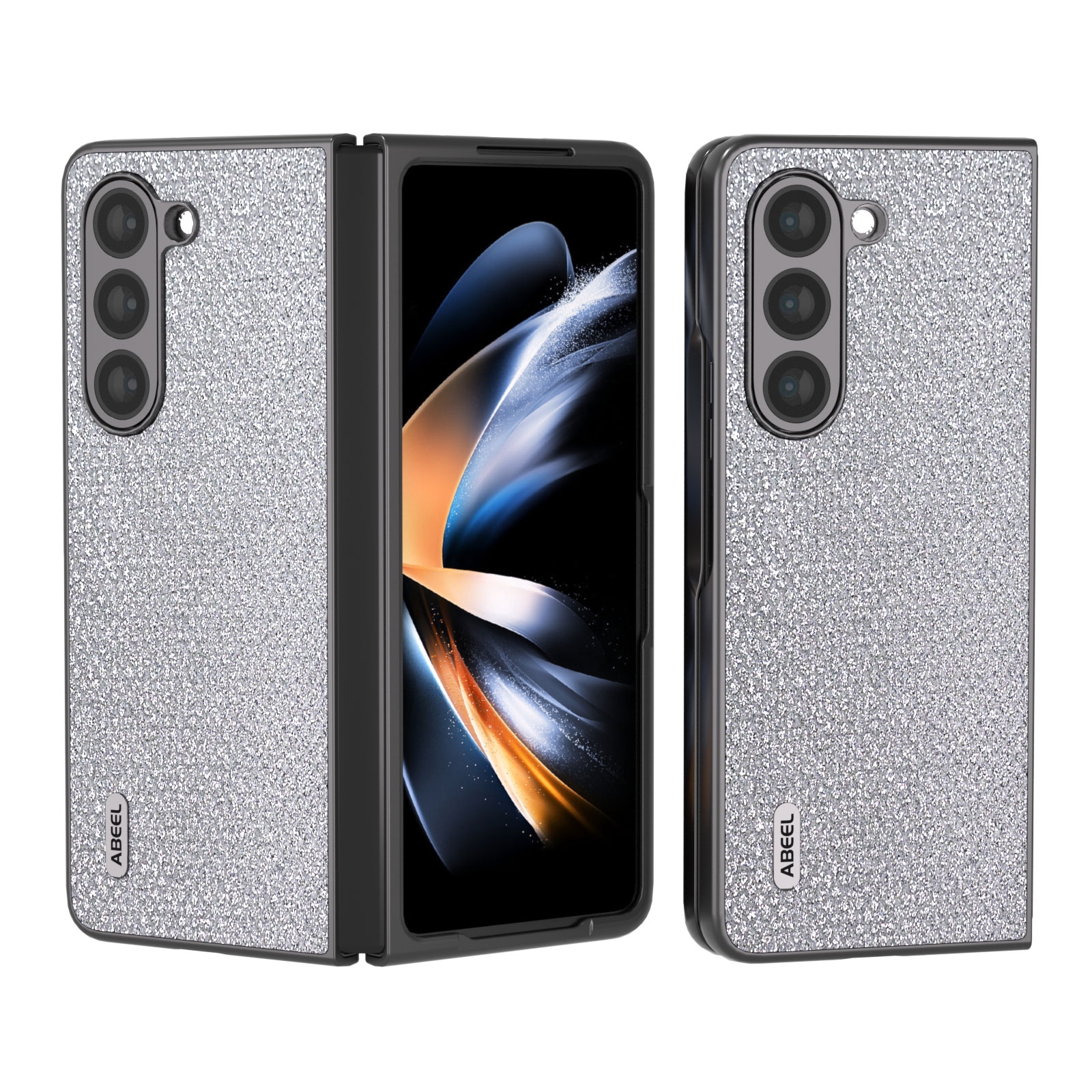 For Samsung Galaxy Z Fold5 ABEEL Diamond Series Black Edge Phone Case(Silver) For Samsung Galaxy Z Fold5 ABEEL Diamond Series Black Edge Phone Case(Silver)