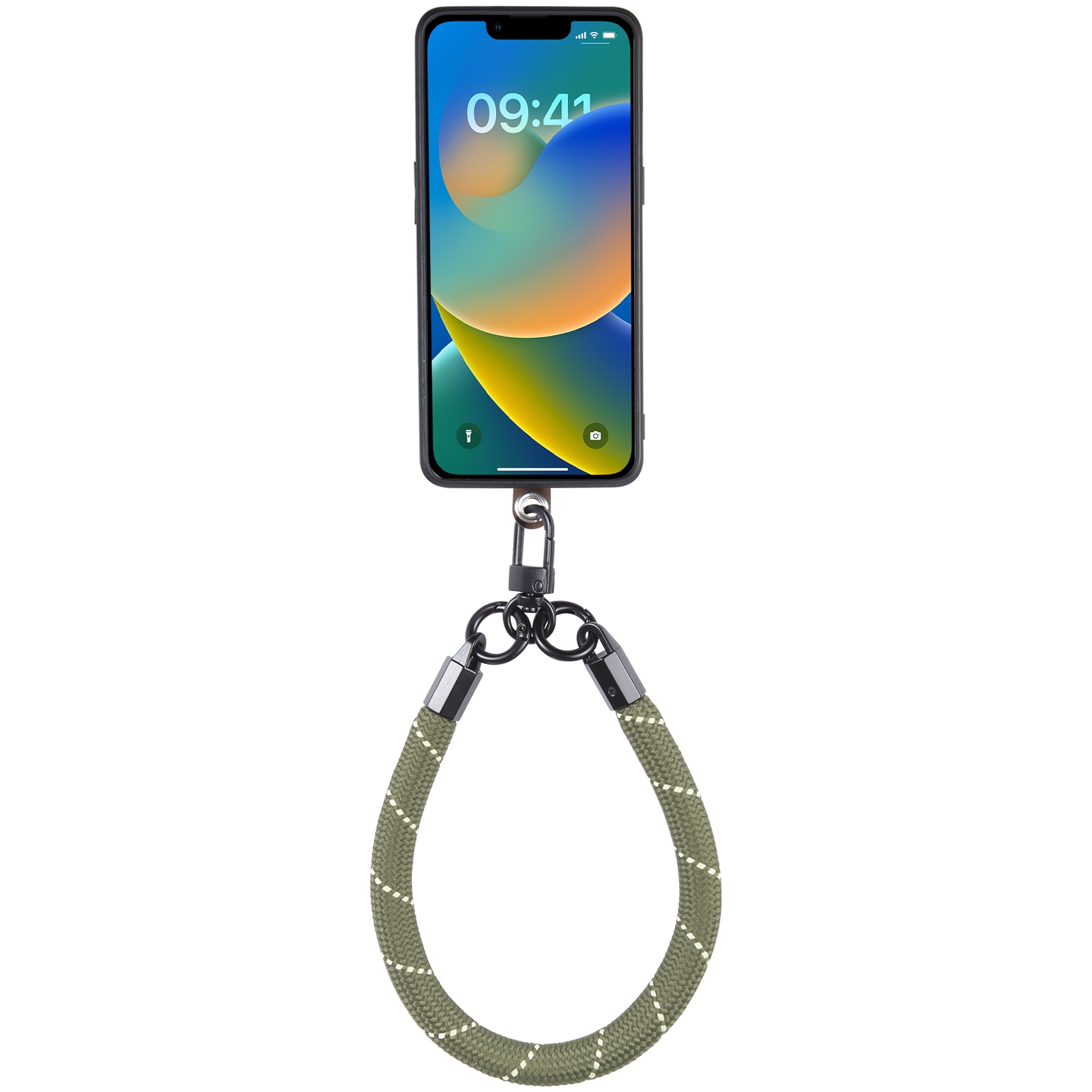 Universal Phone Short Lanyard(Army Green + White) Universal Phone Short Lanyard(Army Green + White)