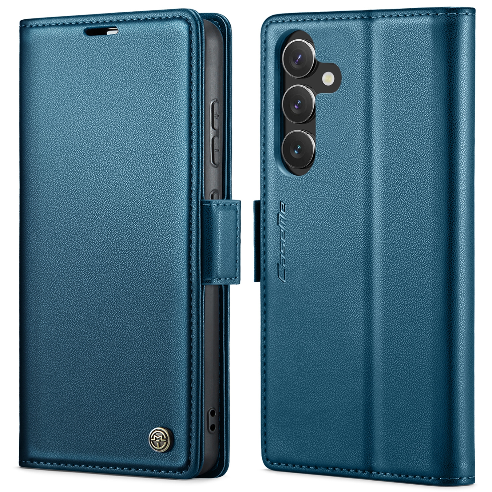 For Samsung Galaxy S24+ CaseMe 023 Butterfly Buckle Litchi Texture RFID Anti-theft Leather Phone Case(Blue) For Samsung Galaxy S24+ CaseMe 023 Butterfly Buckle Litchi Texture RFID Anti-theft Leather Phone Case(Blue)