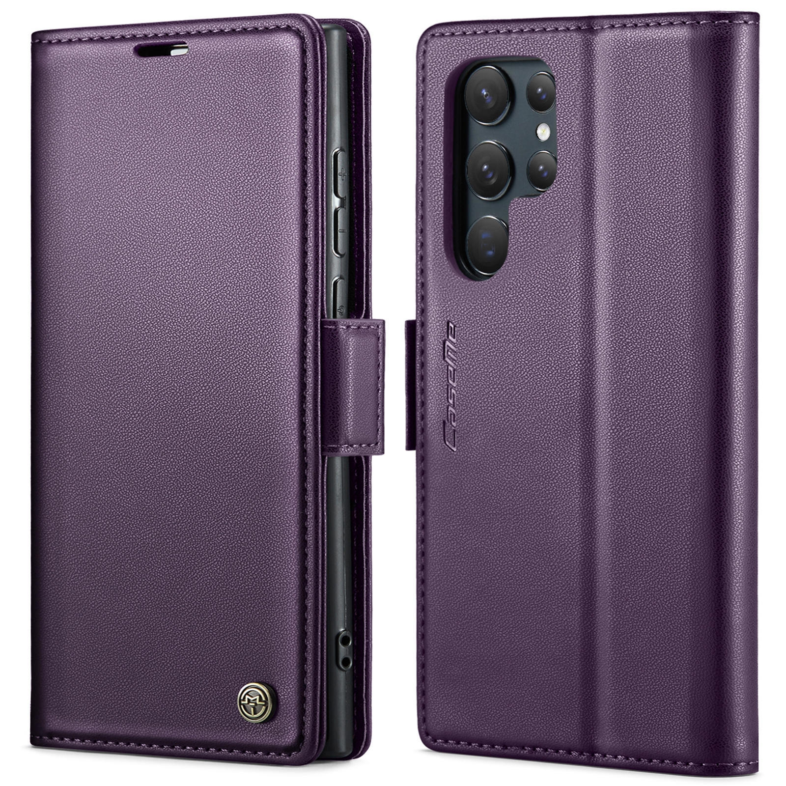 For Samsung Galaxy S24 Ultra CaseMe 023 Butterfly Buckle Litchi Texture RFID Anti-theft Leather Phone Case(Pearly Purple) For Samsung Galaxy S24 Ultra CaseMe 023 Butterfly Buckle Litchi Texture RFID Anti-theft Leather Phone Case(Pearly Purple)