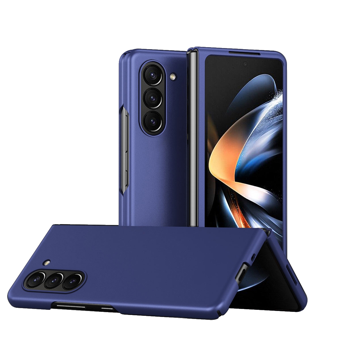 For Samsung Galaxy Z Fold5 Skin Feel Shockproof PC Fold Protective Phone Case(Blue) For Samsung Galaxy Z Fold5 Skin Feel Shockproof PC Fold Protective Phone Case(Blue)