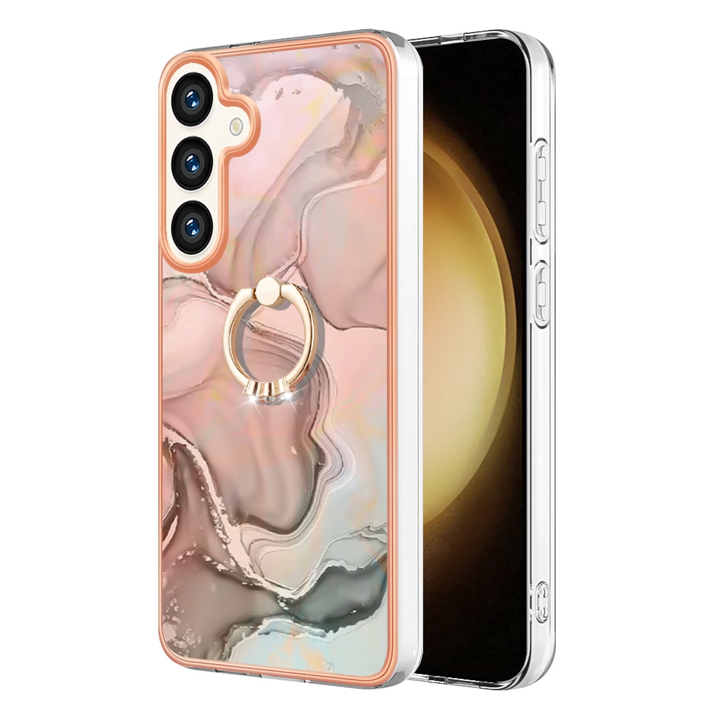 For Samsung Galaxy S24 5G Electroplating Marble Dual-side IMD Phone Case with Ring(Rose Gold 015) For Samsung Galaxy S24 5G Electroplating Marble Dual-side IMD Phone Case with Ring(Rose Gold 015)