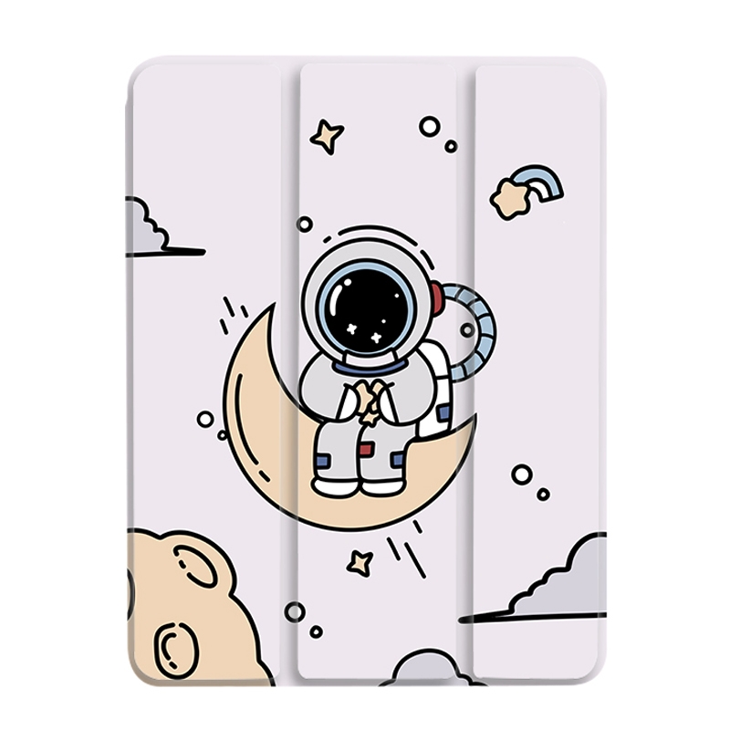 For iPad 10th Gen 10.9 2022 3-Fold 360 Rotation Painted Leather Smart Tablet Case(Astronaut) For iPad 10th Gen 10.9 2022 3-Fold 360 Rotation Painted Leather Smart Tablet Case(Astronaut)