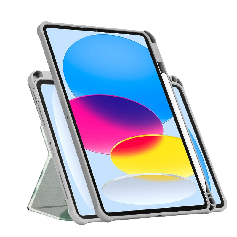 For iPad 10th Gen 10.9 2022 720 Rotation Magnetic Painted Leather Smart Tablet Case(Green Heart) For iPad 10th Gen 10.9 2022 720 Rotation Magnetic Painted Leather Smart Tablet Case(Green Heart)