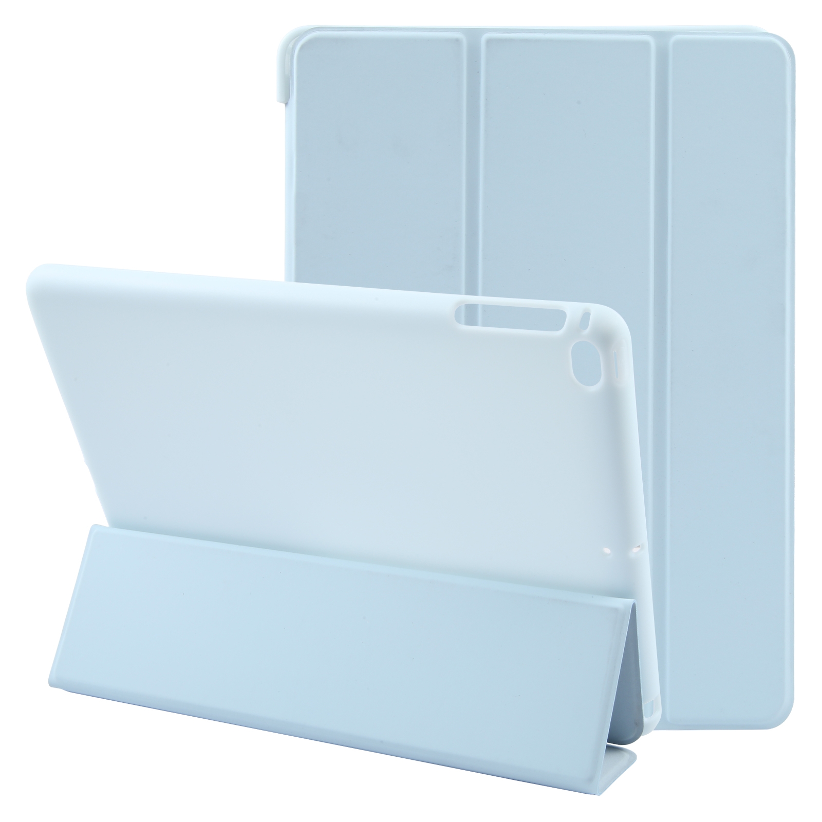For iPad 9.7 2018 & 2017 / Air / Air2 GEBEI 3-folding Holder Shockproof Flip Leather Tablet Case(Sky Blue) For iPad 9.7 2018 & 2017 / Air / Air2 GEBEI 3-folding Holder Shockproof Flip Leather Tablet Case(Sky Blue)