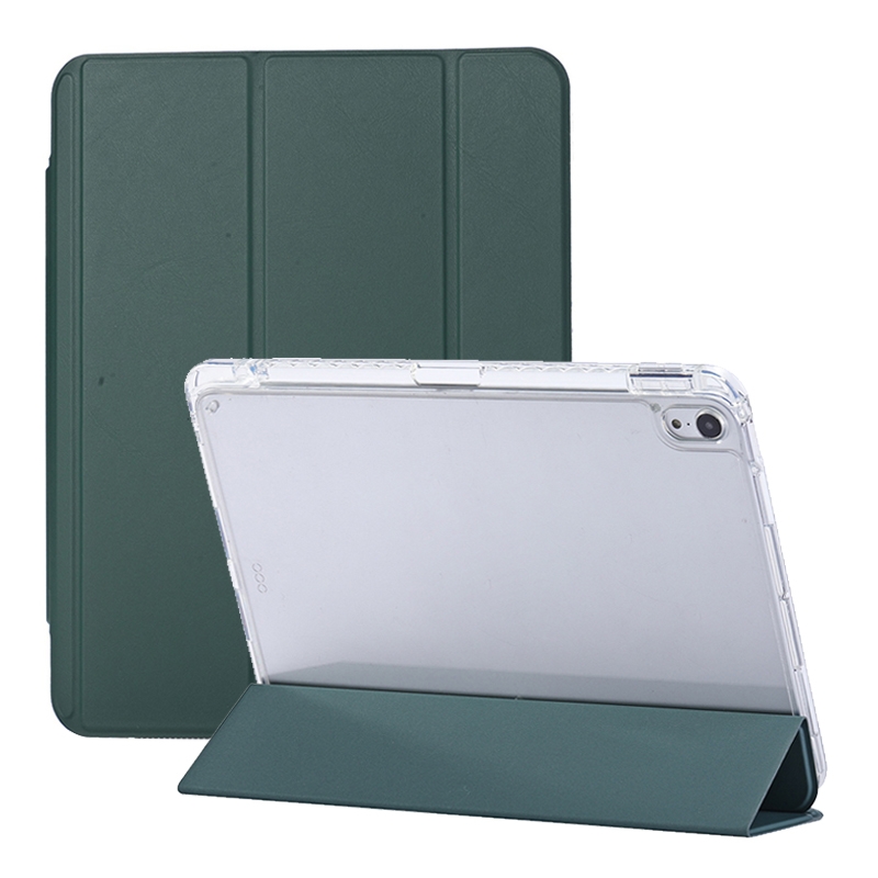 For iPad Air 2022 / 2020 10.9 3-Fold Lock Buckle Leather Smart Tablet Case(Deep Green) For iPad Air 2022 / 2020 10.9 3-Fold Lock Buckle Leather Smart Tablet Case(Deep Green)