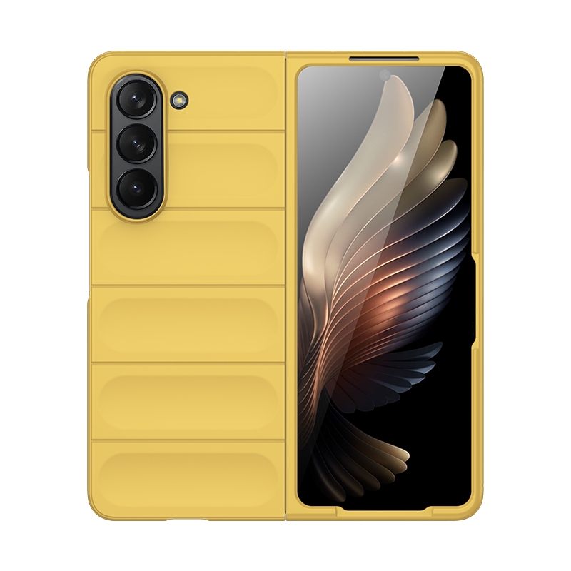For Samsung Galaxy Z Fold5 Skin Feel Magic Shield Shockproof Phone Case(Yellow) For Samsung Galaxy Z Fold5 Skin Feel Magic Shield Shockproof Phone Case(Yellow)
