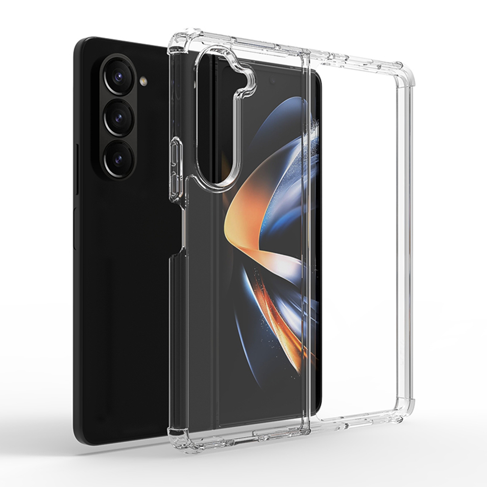 For Samsung Galaxy Z Fold5 Transparent PC + TPU Shockproof Phone Case For Samsung Galaxy Z Fold5 Transparent PC + TPU Shockproof Phone Case