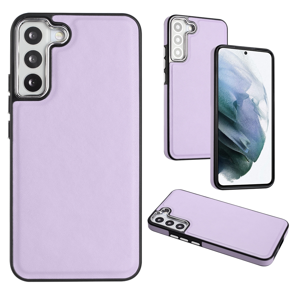 For Samsung Galaxy S22 5G Leather Texture Full Coverage Phone Case(Purple) For Samsung Galaxy S22 5G Leather Texture Full Coverage Phone Case(Purple)