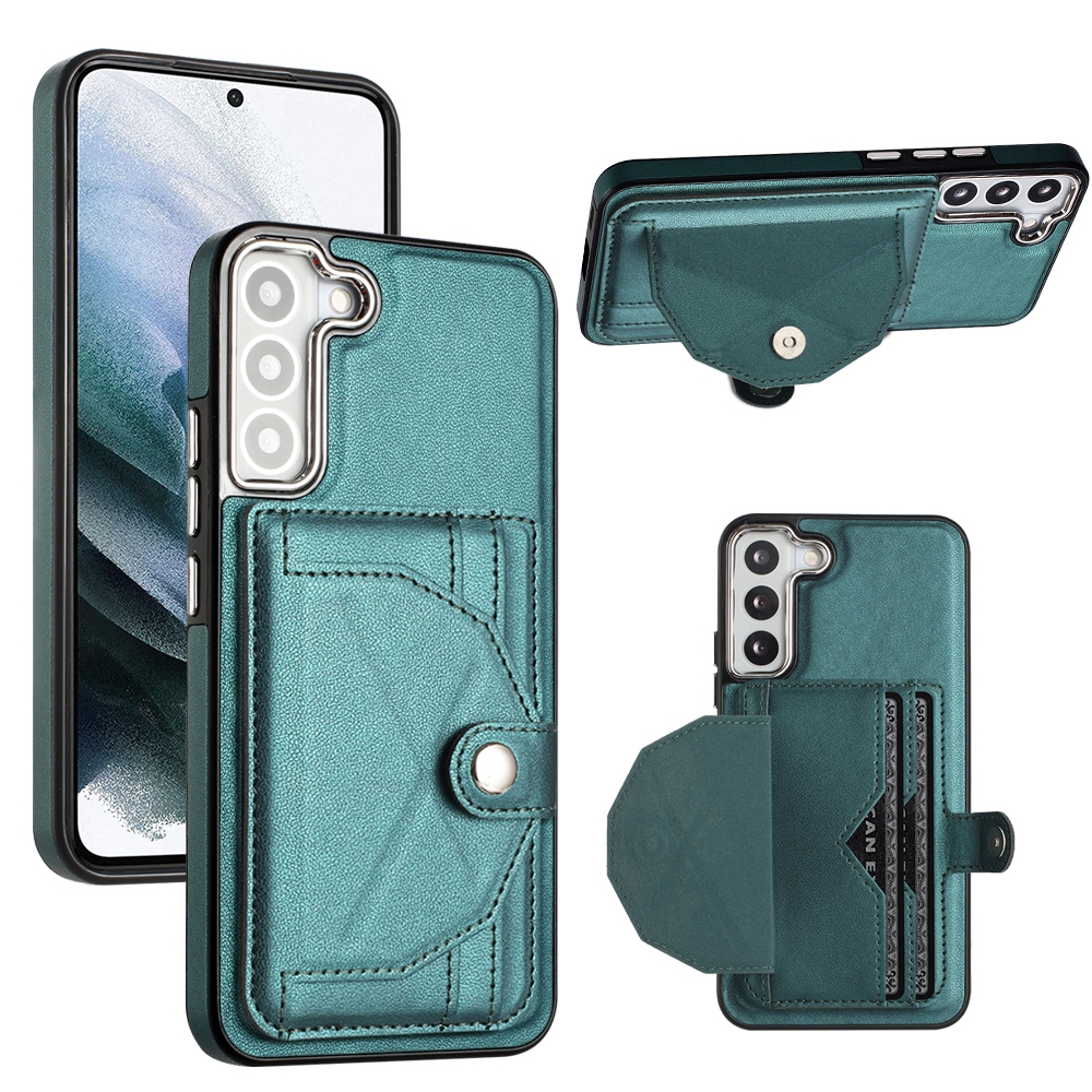 For Samsung Galaxy S23+ Shockproof Leather Phone Case with Card Holder(Green) For Samsung Galaxy S23+ Shockproof Leather Phone Case with Card Holder(Green)