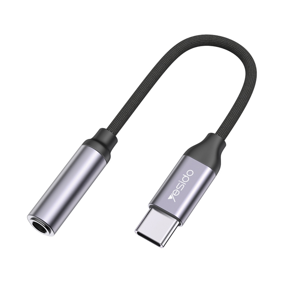 Yesido YAU19 Type-C to 3.5mm Audio Adapter Cable(Grey) Yesido YAU19 Type-C to 3.5mm Audio Adapter Cable(Grey)