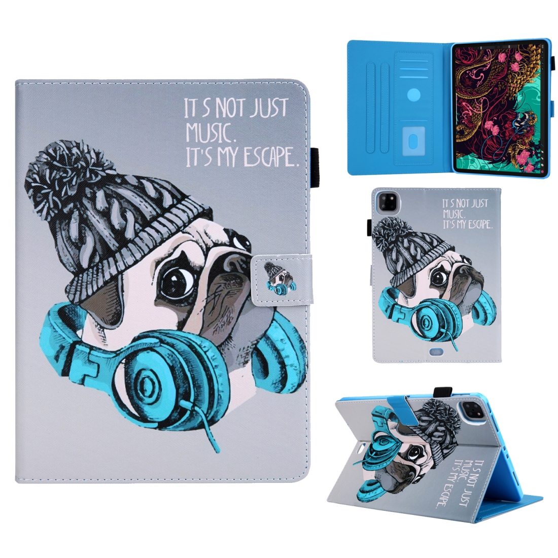For iPad Pro 11 (2020) Colored Drawing Pattern Horizontal Flip Leather Tablet Case with Holder & Card Slots & Anti-skid Strip & Wake-up / Sleep Sunction(Music Dog) For iPad Pro 11 (2020) Colored Drawing Pattern Horizontal Flip Leather Tablet Case with Holder & Card Slots & Anti-skid Strip & Wake-up / Sleep Sunction(Music Dog)