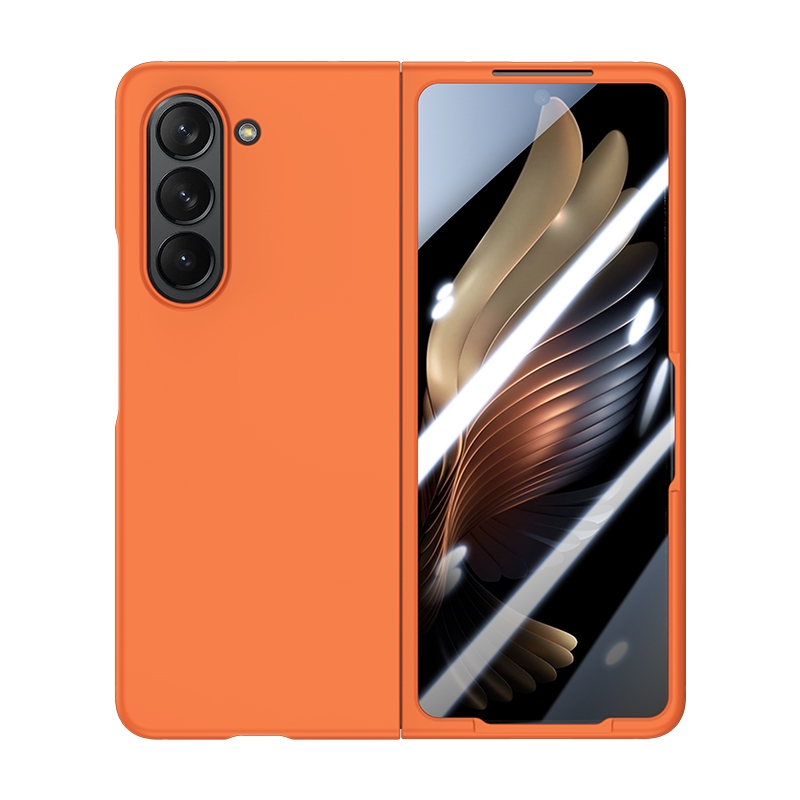 For Samsung Galaxy Z Fold5 Integrated PC Skin Feel Shockproof Phone Case(Flaming Orange) For Samsung Galaxy Z Fold5 Integrated PC Skin Feel Shockproof Phone Case(Flaming Orange)
